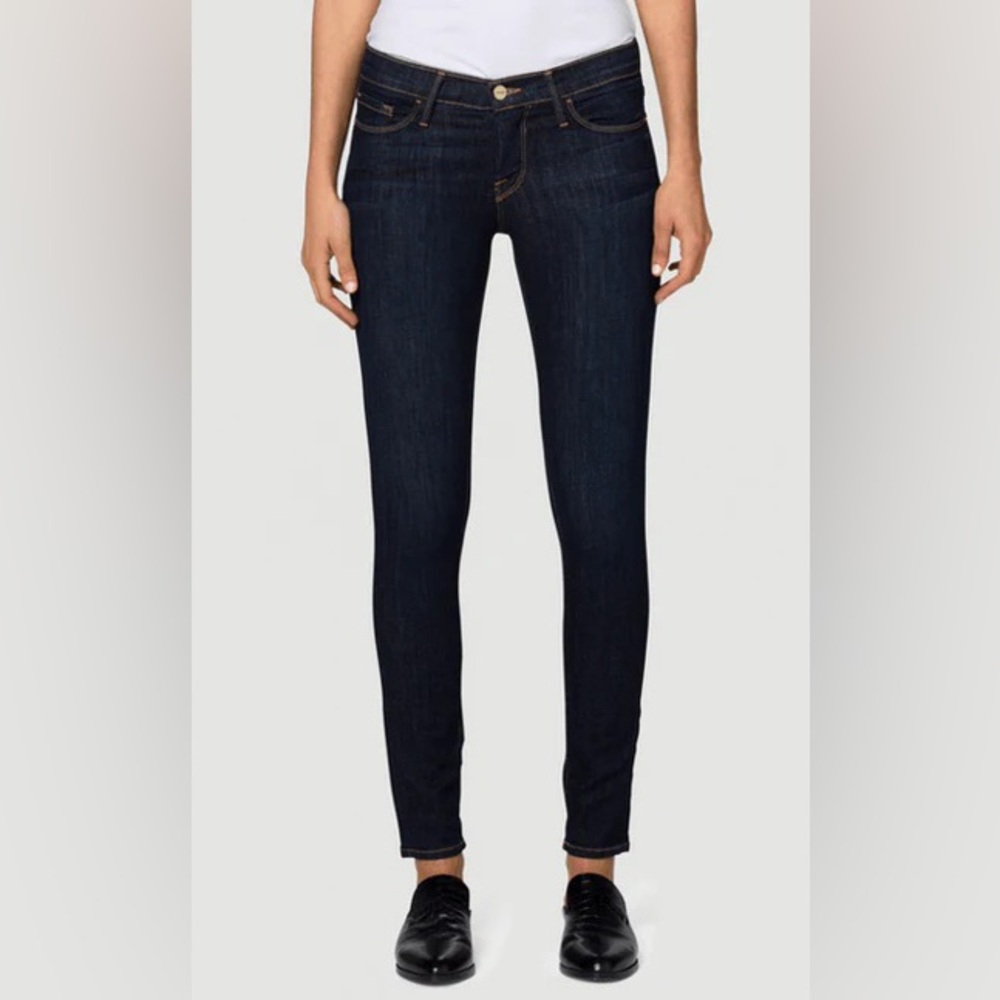 paige navy skyline skinny jeans